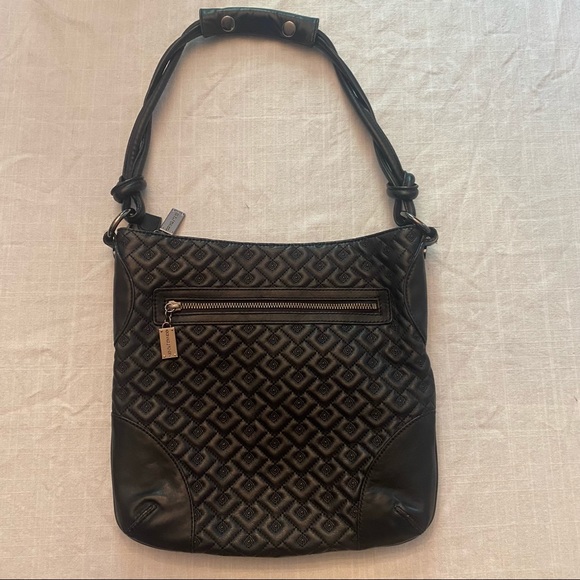 DONALD J PILNER quilted black leather shoulder bag - Picture 2 of 6